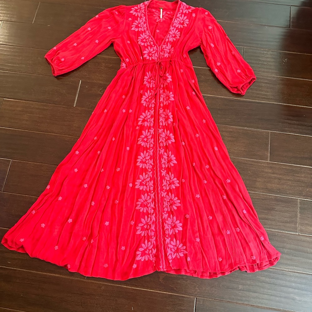 Embroidered Fable Midi Dress by Free People
